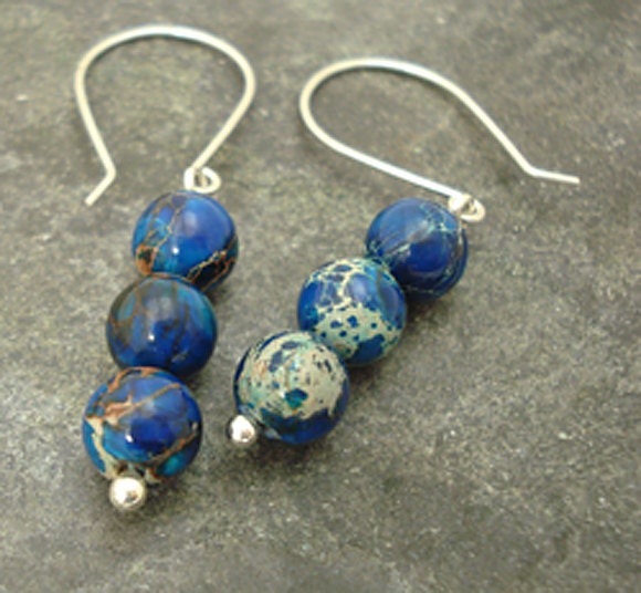 crackled agate earrings