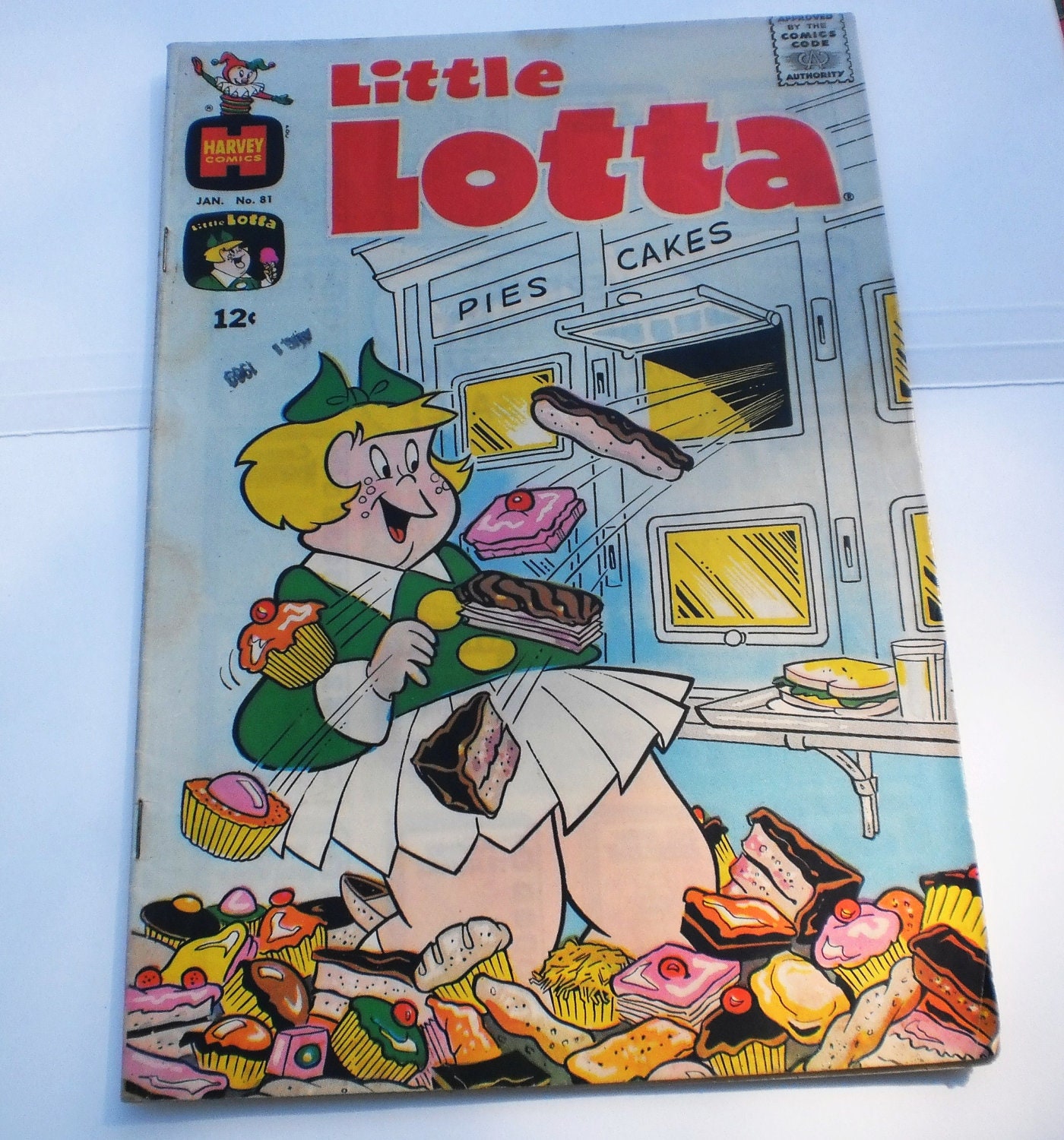 Little Lotta Comic Book 60s Harvey Comics 81 Jan 1969 Dinky Toy Car Ad Vintage Paper Ephemera Collectible 1960s Mid Century Strip