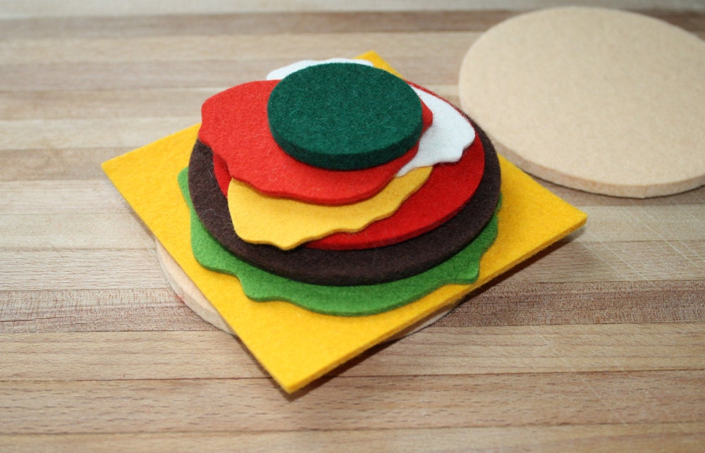 Play Set Felt Hamburger Toy