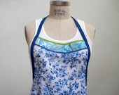 Vintage Inspired Blue Flowers Aoron