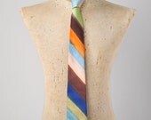 Vintage Men's Rainbow Dyed Silk Necktie - Made in Italy