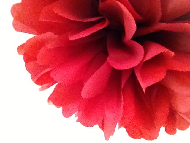 Oxblood ... 1 tissue paper pom // graduation party // wedding decorations // anniversary // housewarming party Il_170x135