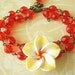 Flower Bracelet Orange Jewelry Yellow Bracelet Tangerine Jewelry Orange Bracelet Beaded Bracelet