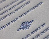SAMPLE Letterpress Wedding Invitations