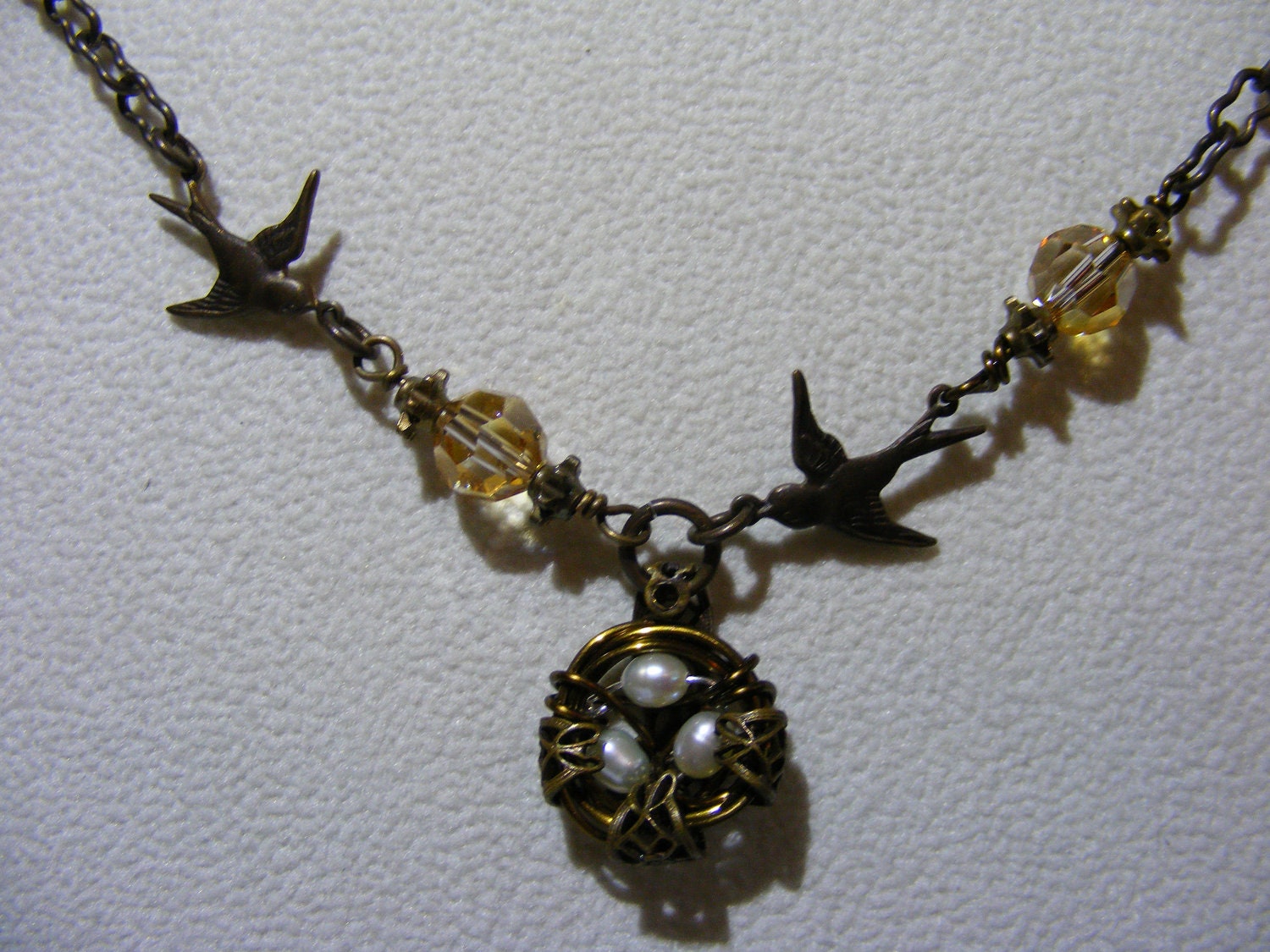 Sparrow Birds Nest Necklace Set