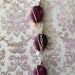 SALE Triple Cranberry Drop Pendant Sterling Silver Necklace