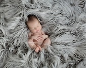 SuPeR Size Hybrid Long Artificial Faux Fur Newborn Baby Photography Prop - Baby Boy Props, Girl Prop, Toddler Prop - 2 Yards