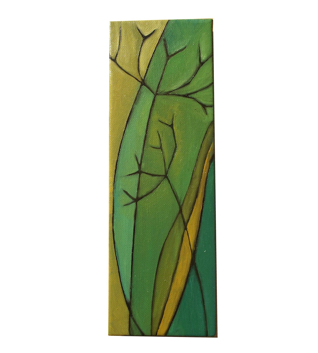 Herbs of the field  - original abstract  oil painting  - green summer field - OOAK contemporary art