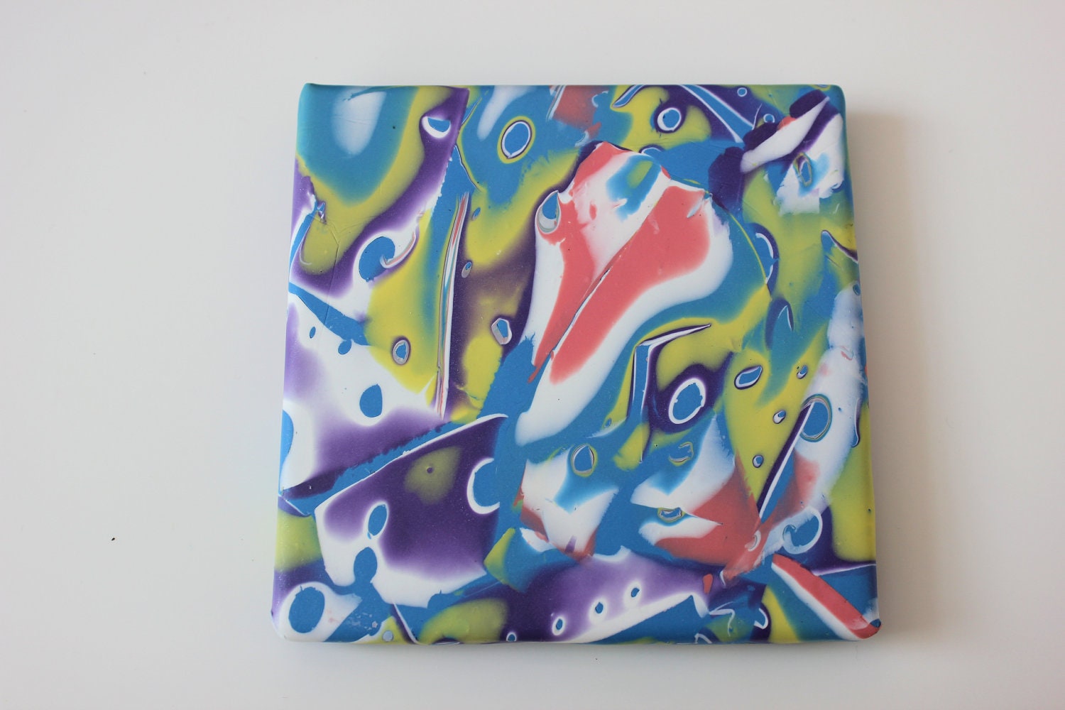 Trivet, Coaster, Hot Pad in Pink, Blue, Yellow, White and Purple