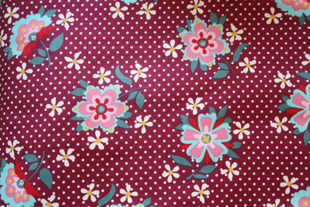 Domestic Bliss Time For Tea 1 Yard Cut - Plum Colorway