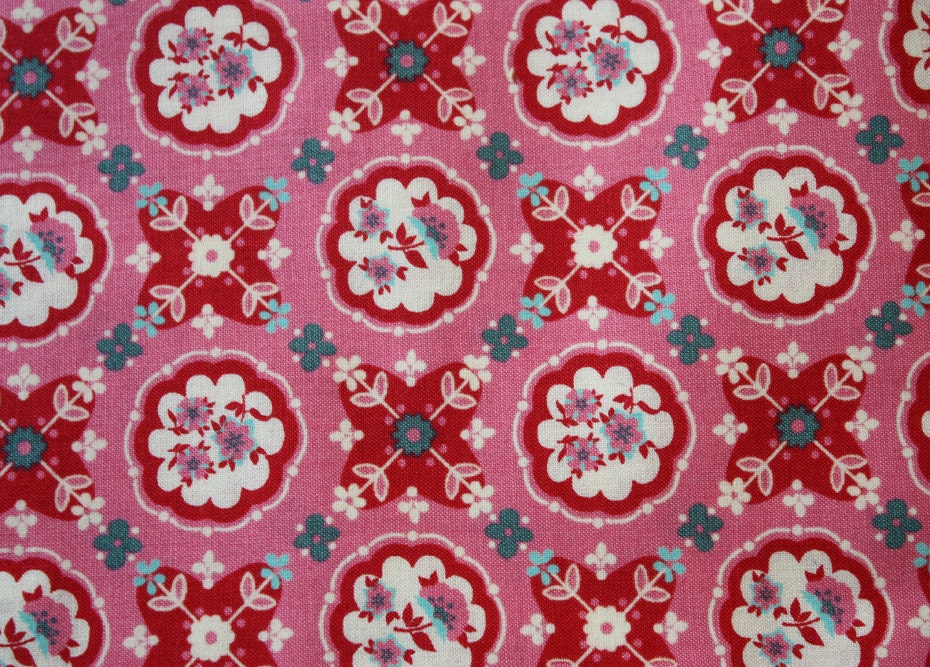 Domestic Bliss Kitchenette 1 Yard Cut - Pink Colorway