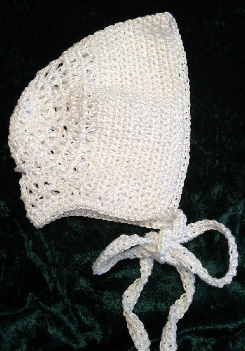 Baby Blessing Bonnet, Handmade Baptism Infant Hat