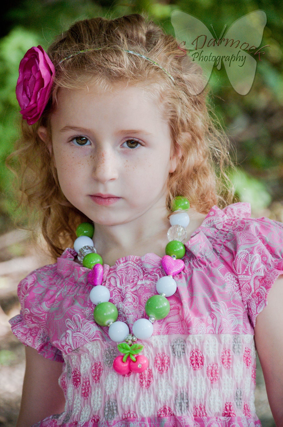 Shirred Floral Scroll Peasant Dress Size 3T/4T
