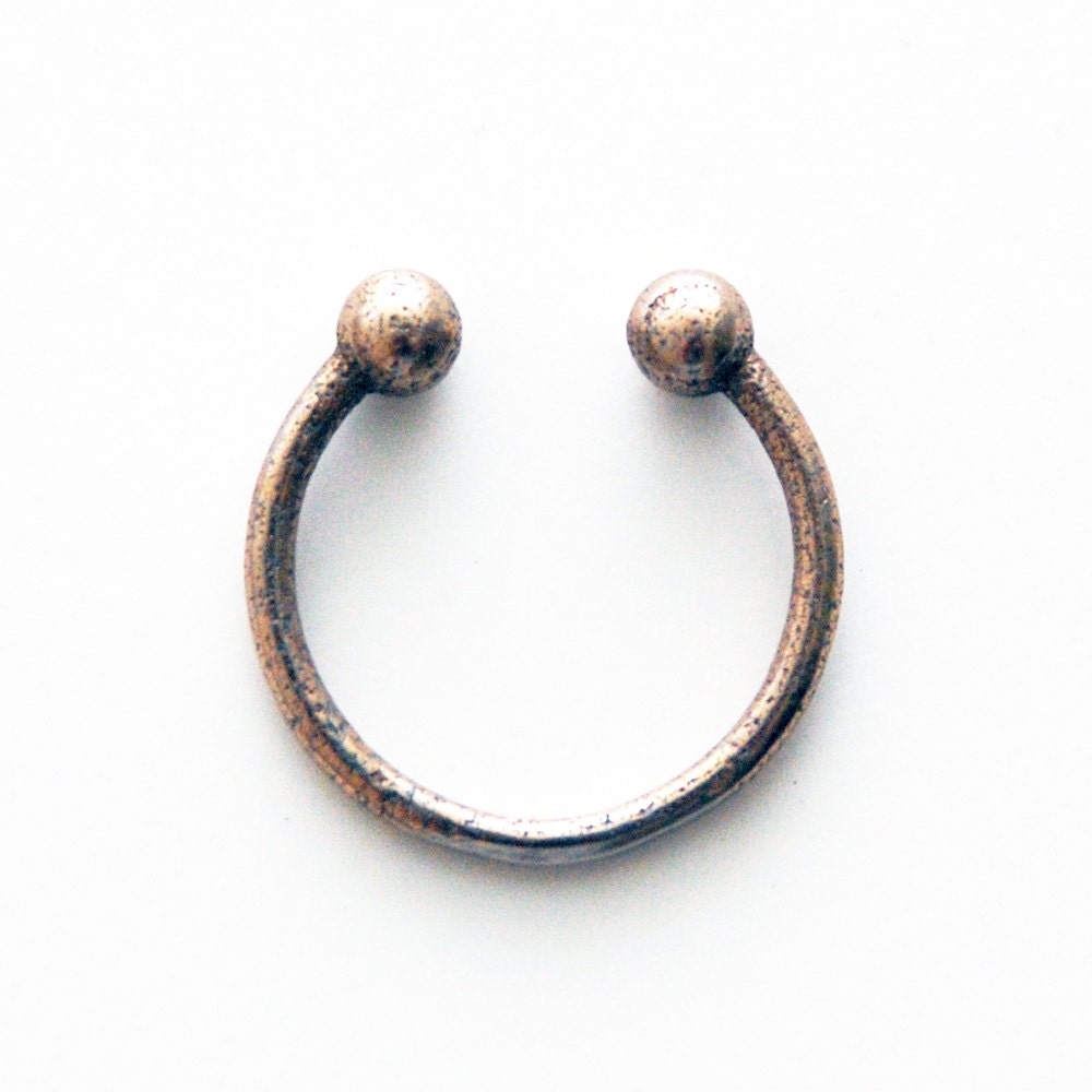 Silver Ball Open Barbell Ring