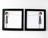 Best Friends BFF friendship art print set // 8 x 8