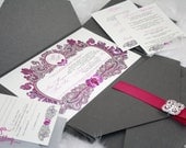 Gorgeous Purple Orchids Wedding Invitation Il_170x135