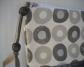 Pouch-8x8 - modern circles- granite-silver- by Threads- Lee Jofa - and Candice Olson fabrics- jo40
