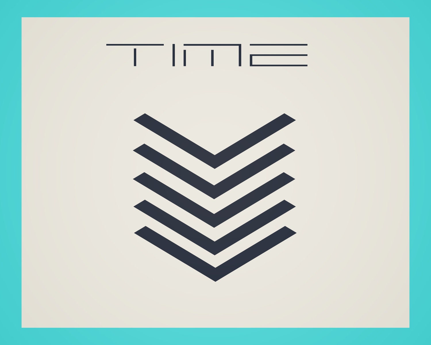 Modern Geometric Wall Clock : Blue Green Teal White and Black Back to School Clock