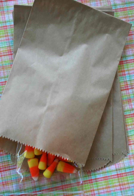 Set of 50 - Brown Kraft Flat Merchandise Bags - 12 x 15 Inches - Gifts and Packaging