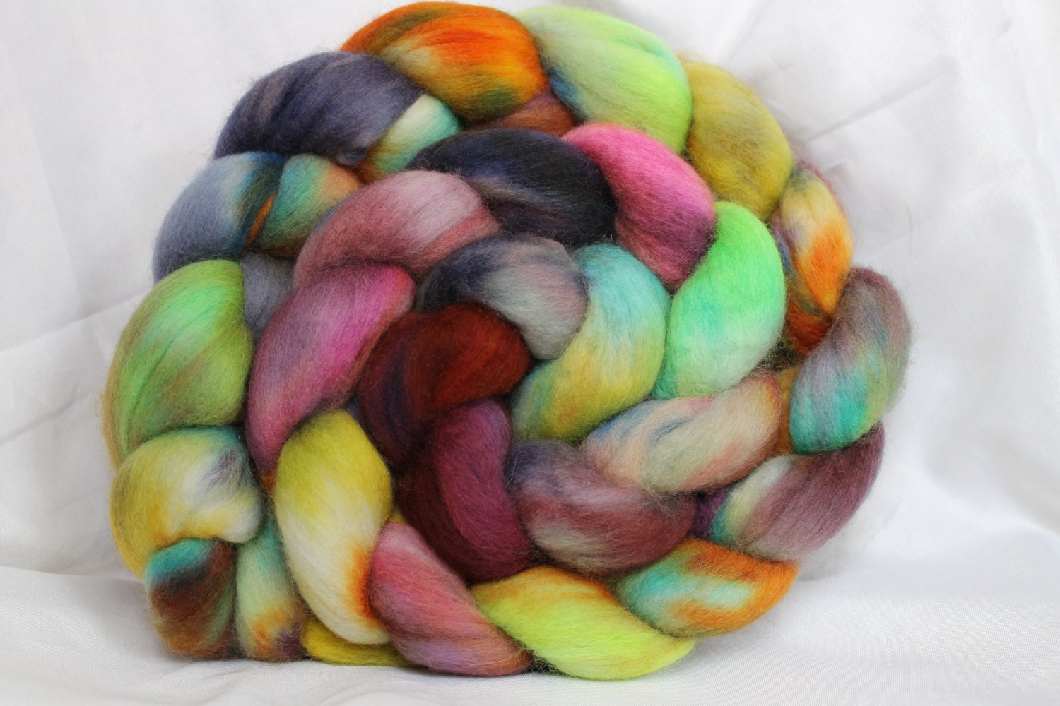 Hand Dyed Super fine Merino Top 4.5 oz