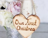 Our First Christmas Tree Ornament Rustic Country Holiday Gift