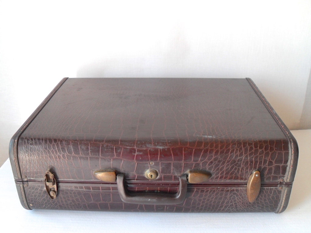 Vintage Samsonite Suitcase Alligator Style