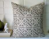 PILLOW COVER Chinese Chippendale design grey and cream design pillow cover accent pillow throw pillow