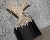 Black Tie Affair ... 50 Tiny Tags . Natural Twine Ties . Basic . Heavy Duty . Rustic . Sturdy . Thick . Chipboard . Cardstock
