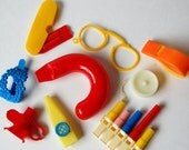 Vintage Carnival Toys Trinkets Plastic Whistles FREE SHIPPING