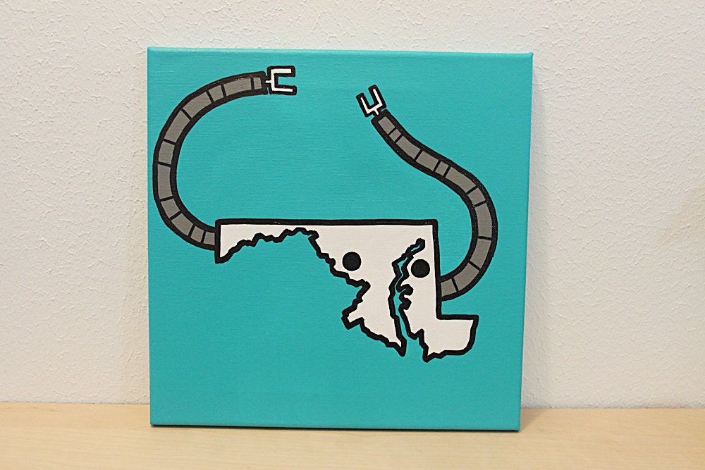 custom state painting - 12x12 - original painting