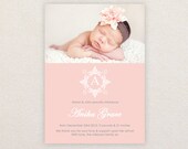 Girls Photo Birth Announcement. I Customize, You Print. Il_170x135