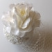 Ivory Pearly Rose Cocktail Hat.