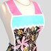 SALE 30% OFF Retro Full Kitchen Apron / Handmade Womens Apron Chocolate Strawberries Whipped Cream Sweet and Yummy