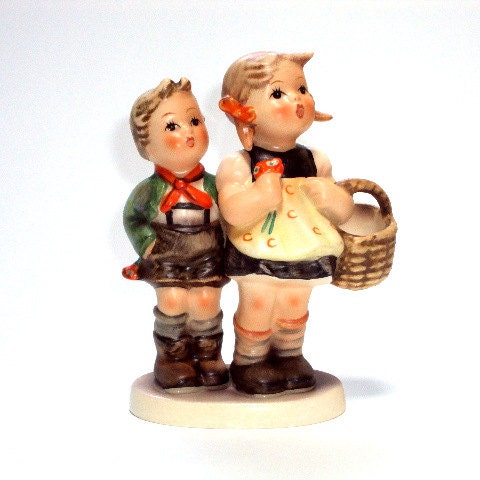 Vintage Hummel, To Market, 49 3/0, Full Bee, Boy and Girl, Boy and Girl, Children      I Take Credit Cards
