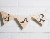 bar // hand painted wood pennants