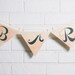 bar // hand painted wood pennants