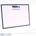 Monogrammed Pink Greek Key and Navy Whale Notecard Set