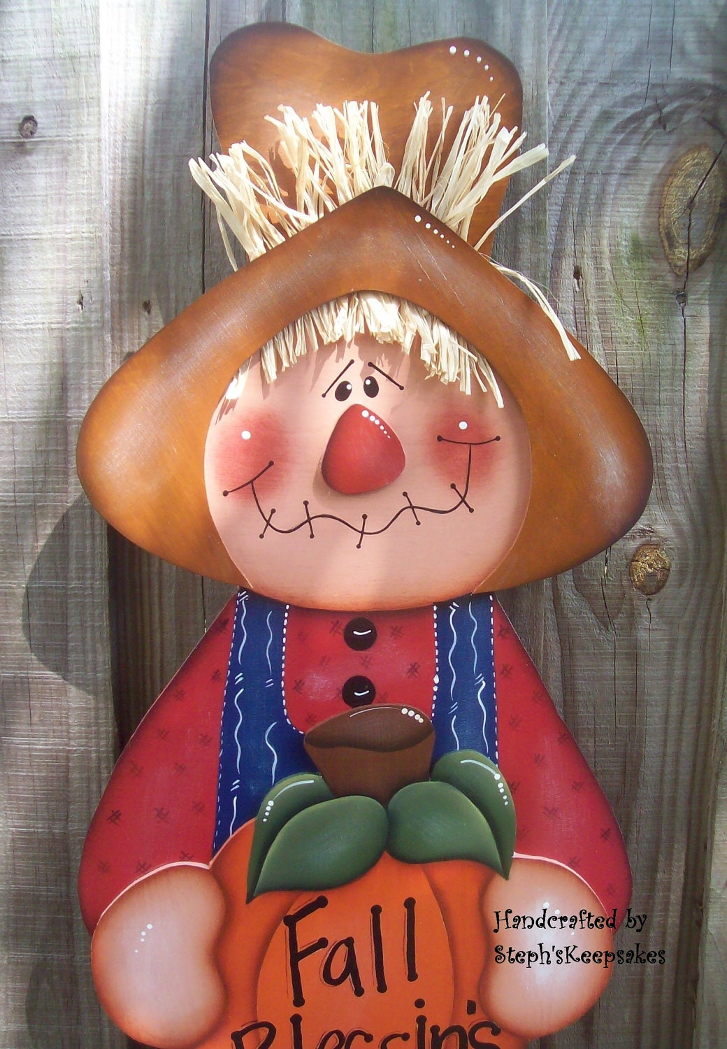 Wooden Scarecrow ,Wall Hanging, Fall, Autumn, Home decor, Holidays, Hand painted Wood Sign, Fall, Thanksgiving, Greeting, Fall, Harvest