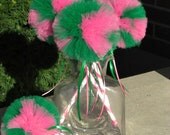 Lilly Poof Wand-- Lilly Pulitzer inspired wand- Fashion Show Prop- Hot Pink and Kelly Green Wand, Magic Wand- Table Centerpiece, Party Favor