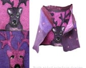Purple pink felted merino wool vest, convertible woman vest, boho chic clothing, reindeer fiber art, winter fashion, christmas , Size S