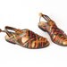 Vintage Huaraches Sandals Size 9 Multicolor Leather Sandal Slip Ons