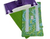 2 Swiffer Wet Jet Pads - Swifters - Reusable Washable for WetJets - Paisley Green