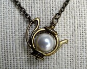Alice in Wonderland Teapot Necklace Vintage Inspired Whimsical Bridesmaid Bridal Necklace Gift Swarovski Crystal Pearl