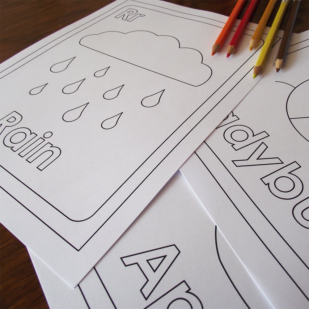 Printable Alphabet Coloring Pages