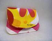 Card Keeper in Tropical Island in Tangerine - Credit Card Caddy - Business Card Holder - Ready To Ship