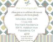 Modern Baby Shower - Printable Party Invitation - By A Blissful Nest
