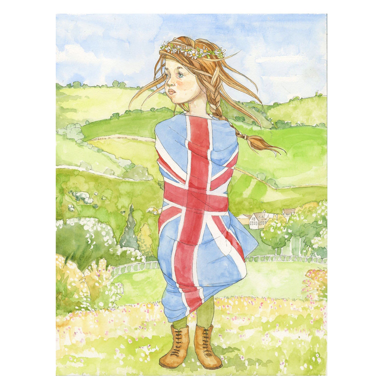 Winifred in the Country 8.5 x 11 print