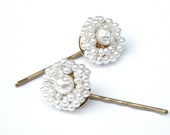 Upcycled Vintage  Beaded Earring Hair Pins - SquishyBee