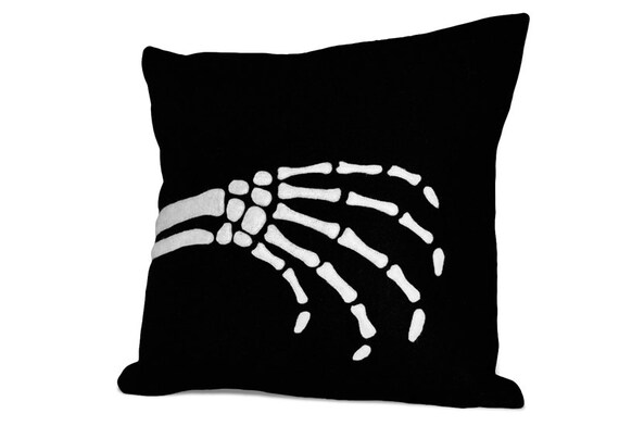 Skeleton Hand Pillow