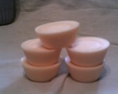 5 soy tarts - light peach - baby powder scent - FREE shipping